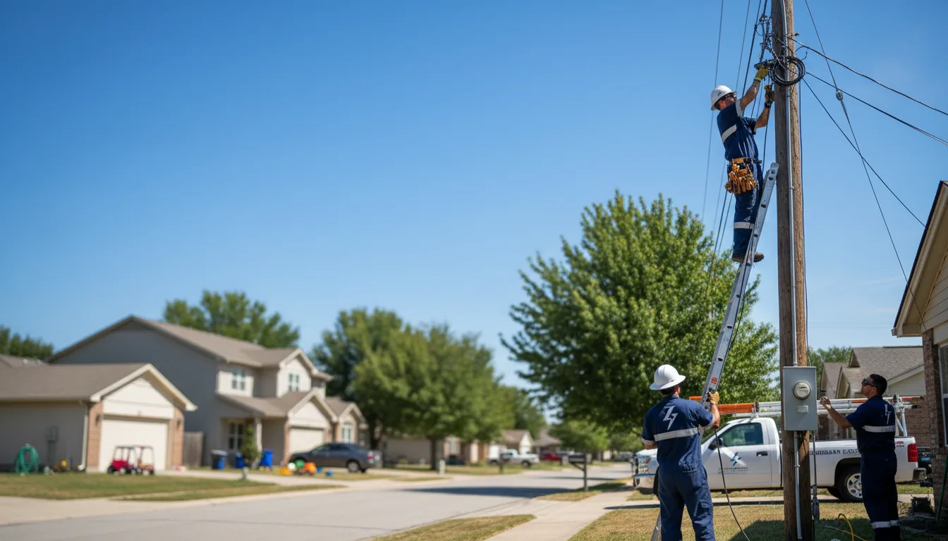 Residential electrician providing installation services in Sherrard, IL
